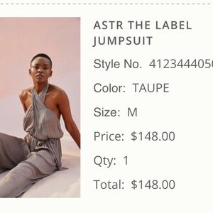 Astr The Label Gray Jumpsuit